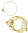 5 Pairs of 30mm Gold Finish Hoops